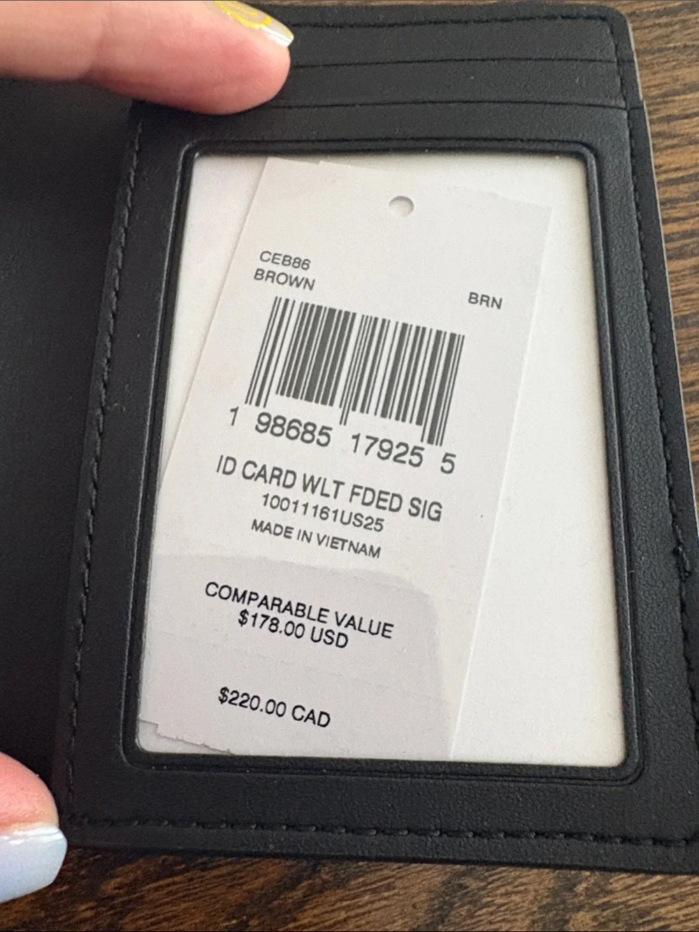 Coach NWT in Loved Signature Coated Canvas Bi-Fold ID Card Wallet